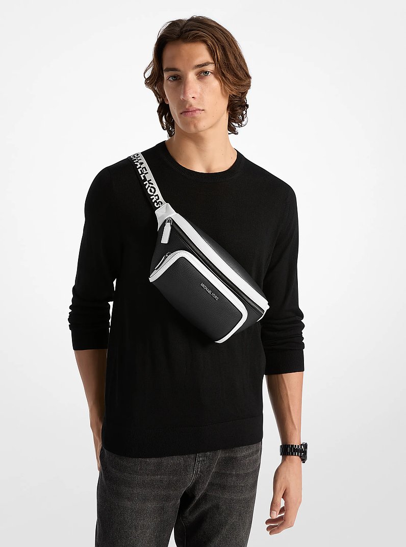 Cooper Two-Tone Belt Bag in BLACK | Michael Kors