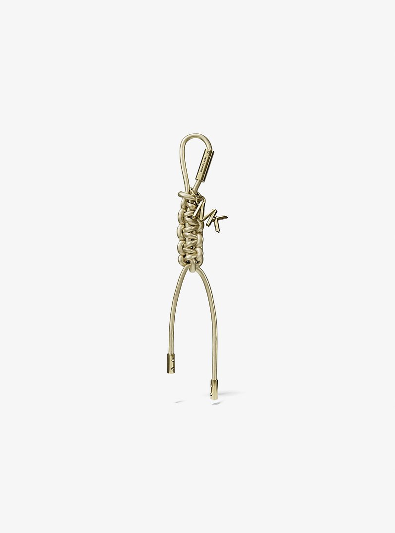 Colgante de cord&oacute;n trenzado para bolso en tono dorado y metalizado in DORADO P&Aacute;LIDO | Michael Kors