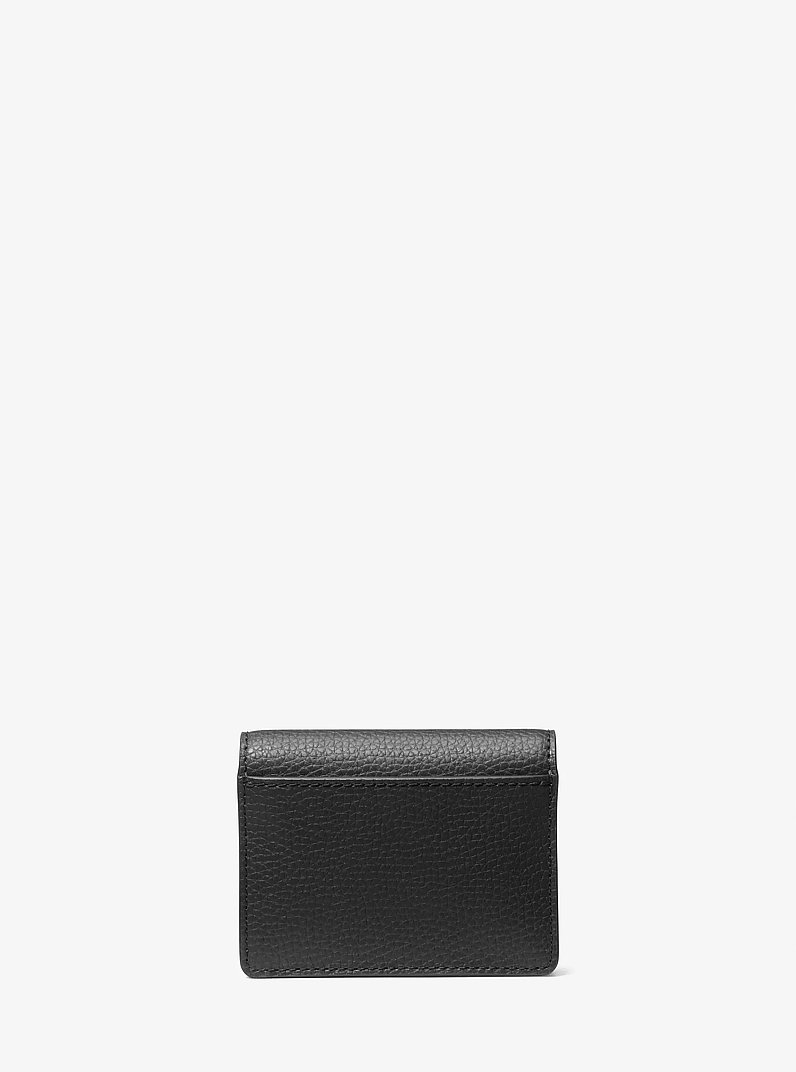 Carson Small Pebbled Leather Wallet in BLACK | Michael Kors