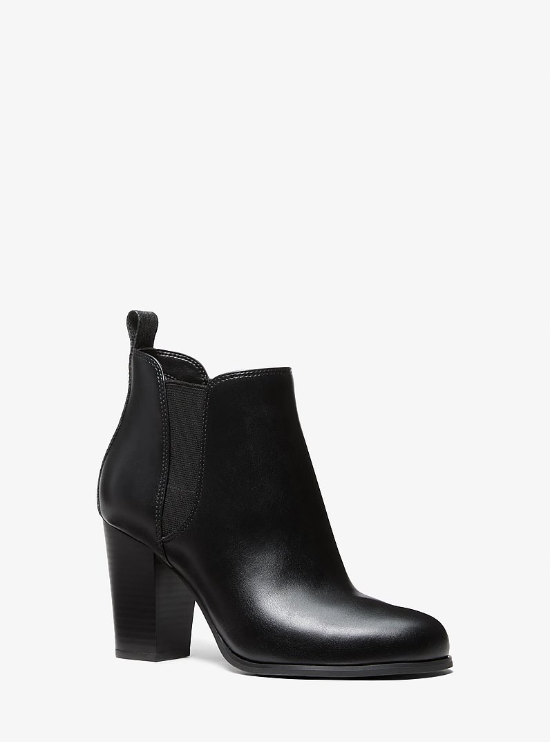 Evaline Signature Logo Trim Boot in BLACK | Michael Kors