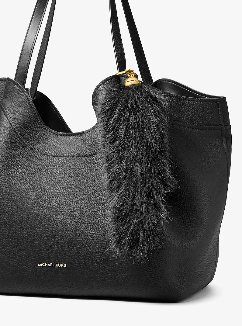 Faux Fur Bag Charm in BLACK COMBO | Michael Kors