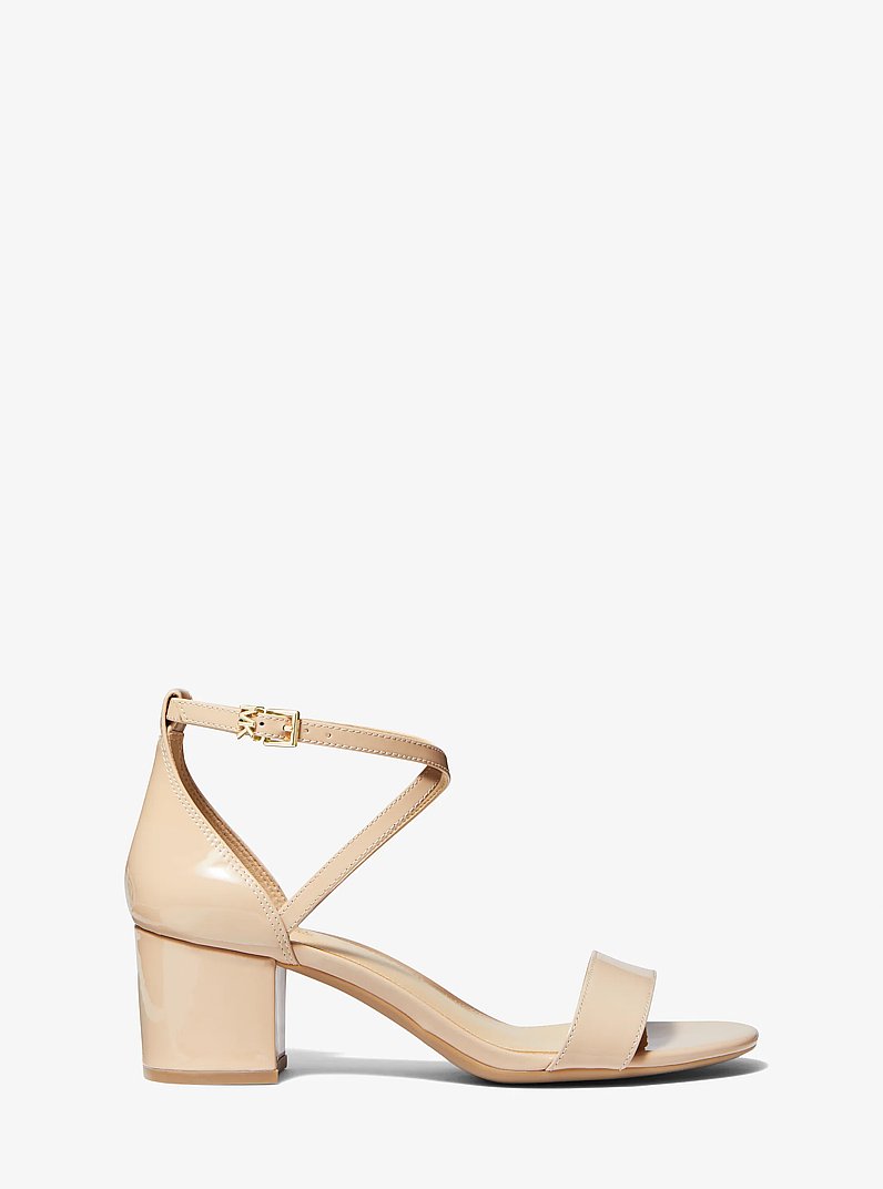 Serena Flex Patent Leather Sandal in ROSE DRAG&Eacute;E CLAIR | Michael Kors