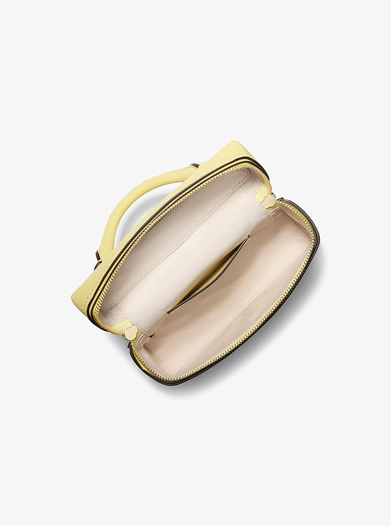 Jana Extra-Small Leather Convertible Crossbody Bag in LEMON | Michael Kors
