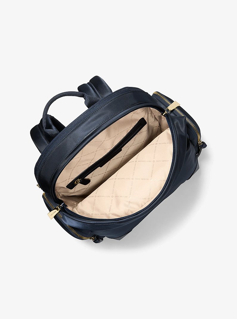 Grand sac &agrave; dos Prescott en gabardine de nylon in BLEU MARINE | Michael Kors