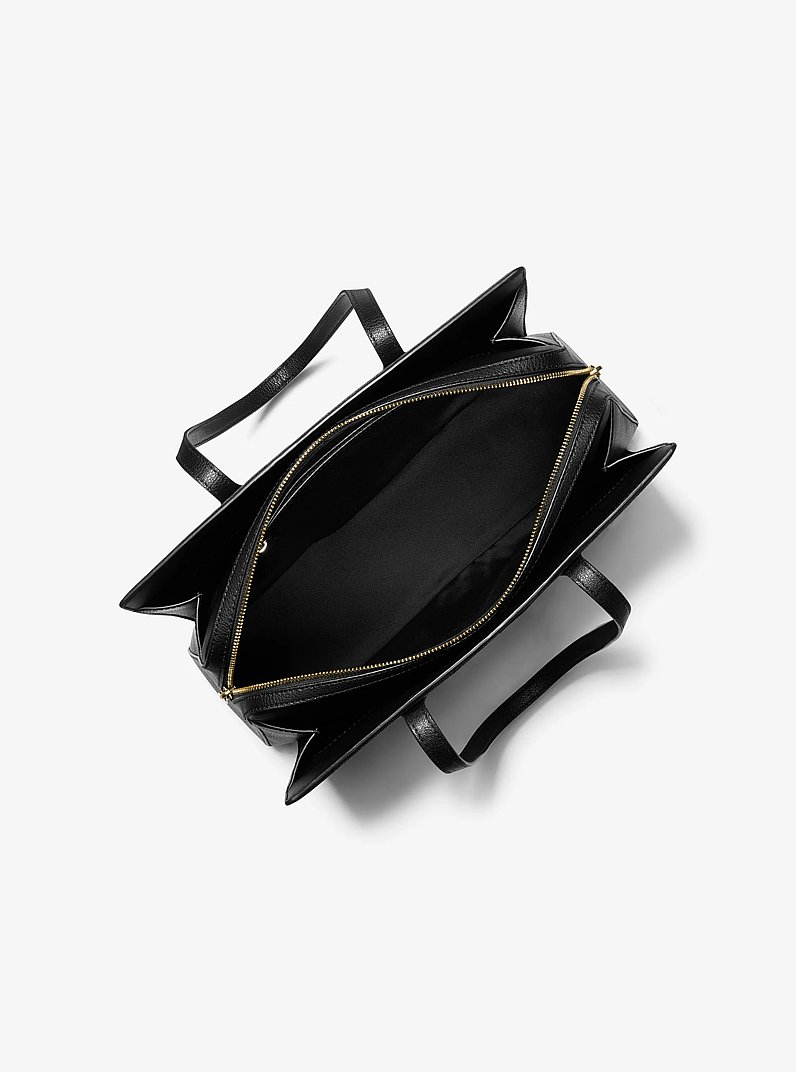 Shopper Laila Medium mit Signature-Logomuster in BRAUN/SWZ | Michael Kors