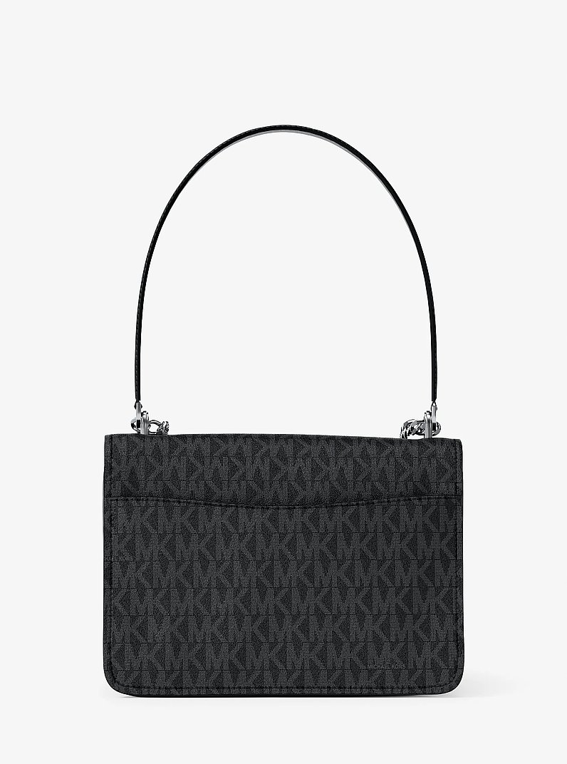 Petit sac &agrave; bandouli&egrave;re Claire &agrave; logo Signature in NOIR | Michael Kors