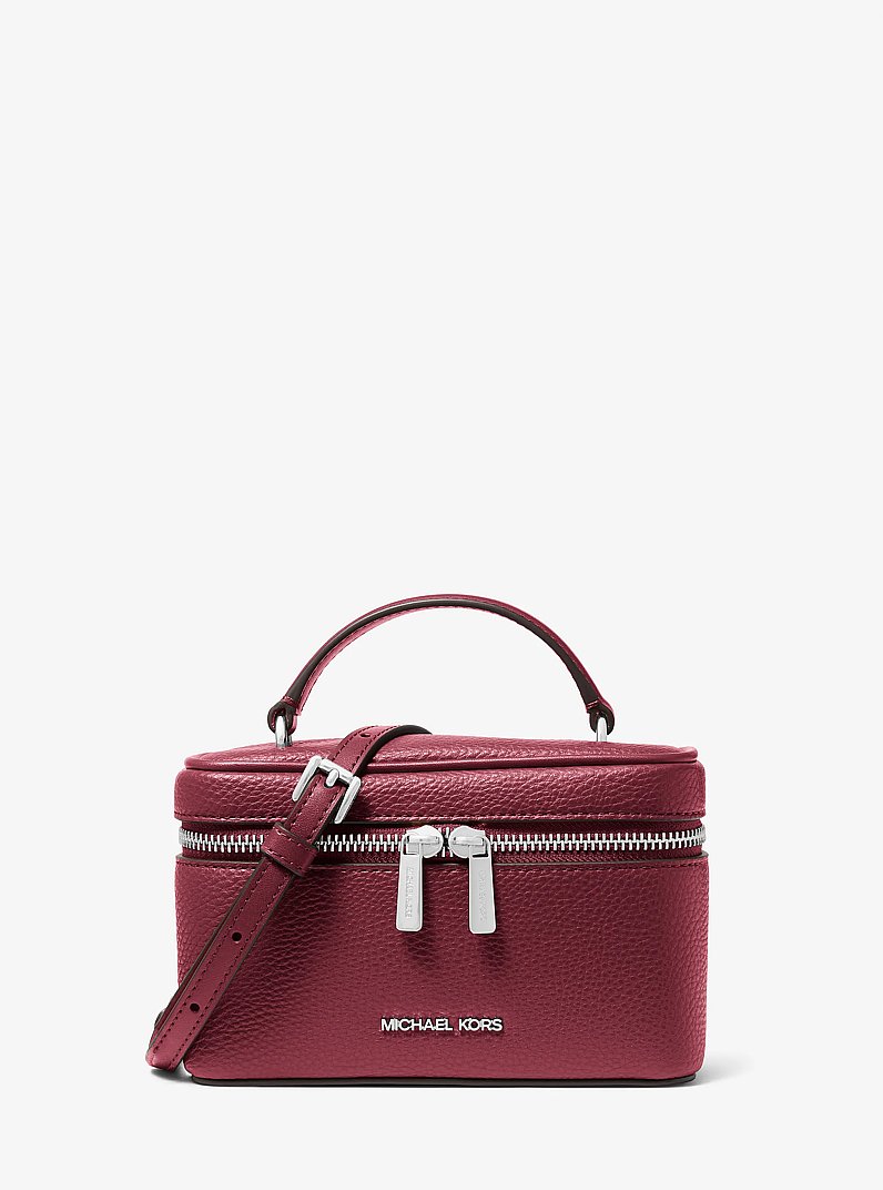 Vivi Small Vanity Crossbody Bag in MAROON | Michael Kors
