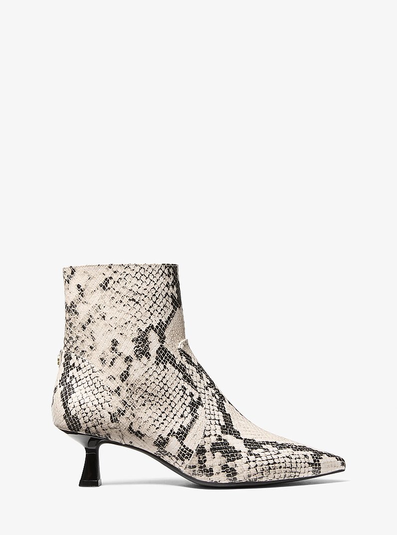 Amali Snake Embossed Boot in NATURAL | Michael Kors
