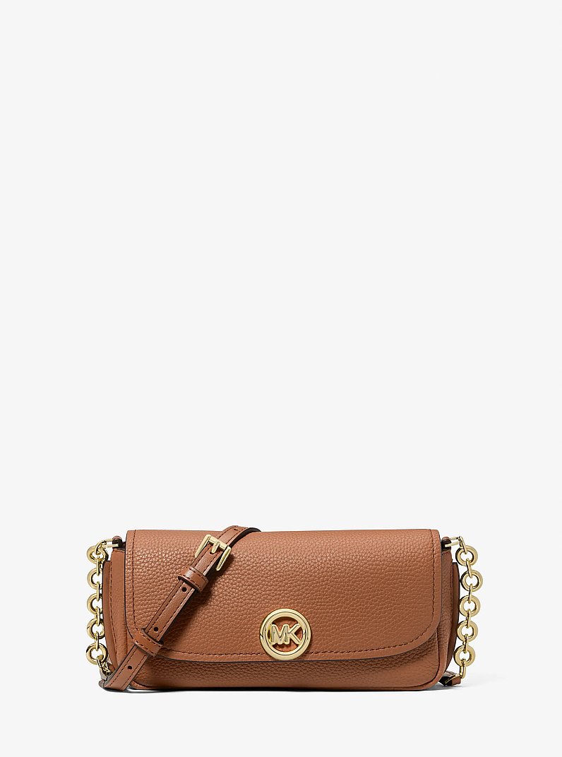 Nolita Small Pebbled Leather Crossbody Bag in LUGGAGE | Michael Kors