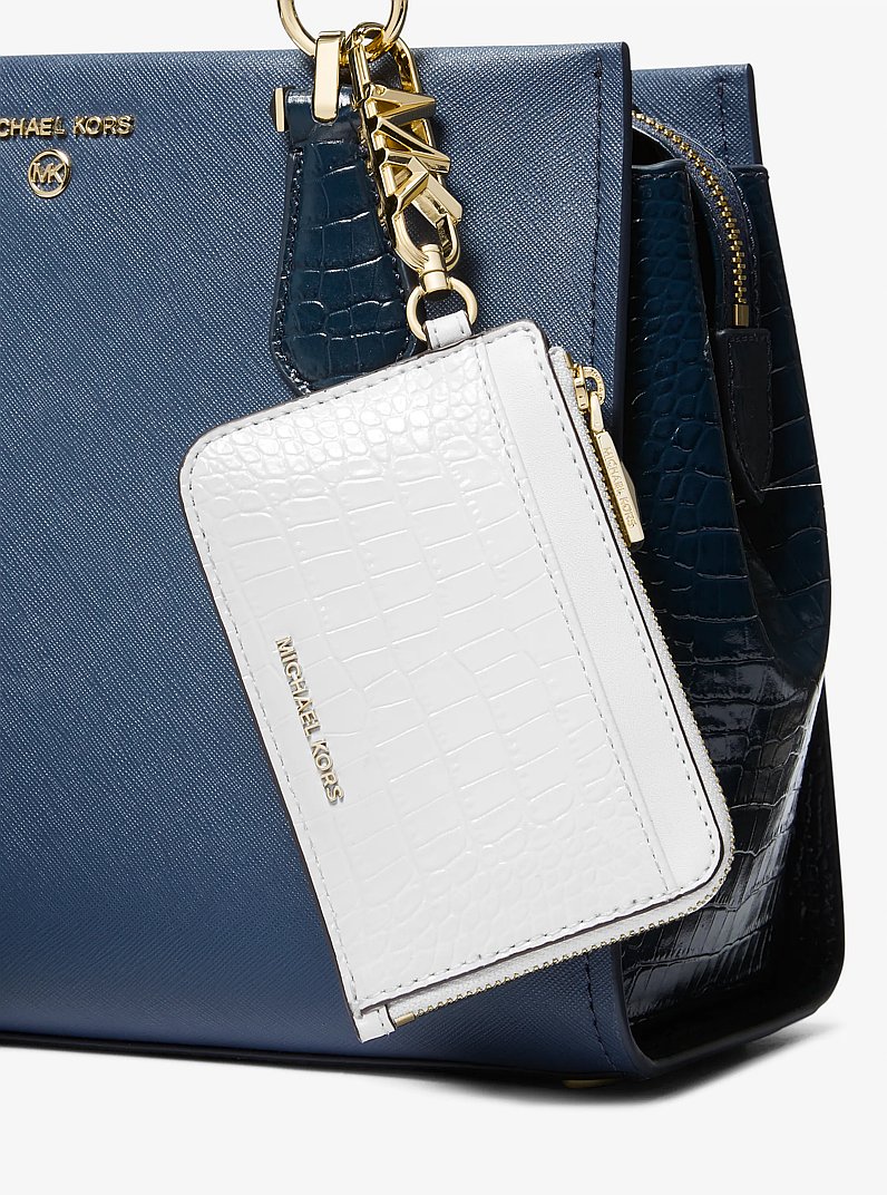 Crocodile Embossed Leather Card Case