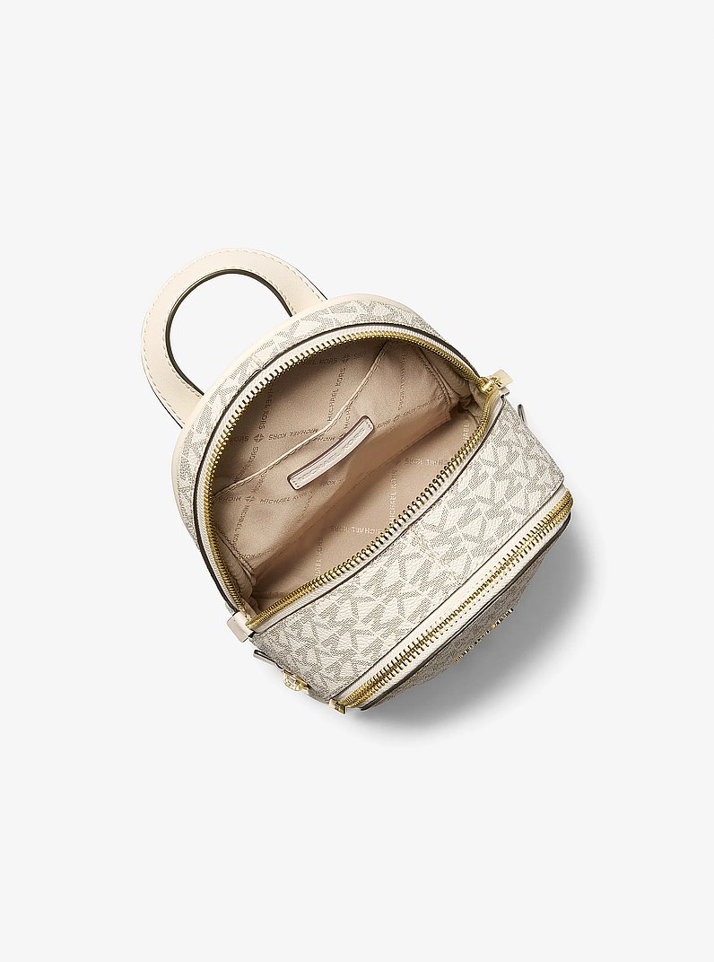 Rhea Extra-Small Signature Logo Backpack in LT CRM MULTI | Michael Kors