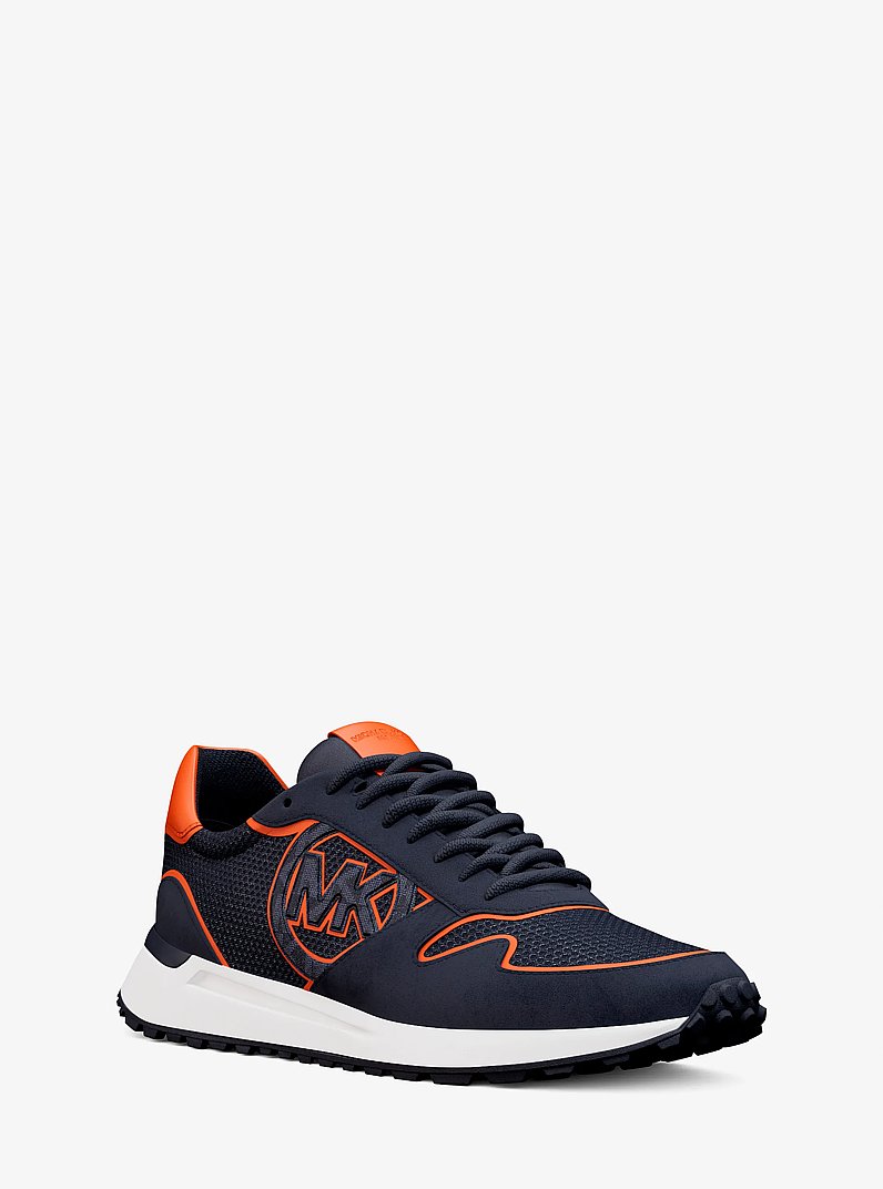 Dax Mixed-Media Trainer in NAVY | Michael Kors
