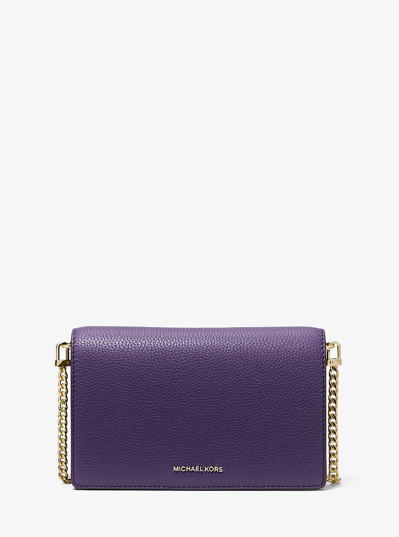 Jet Set Medium Pebbled Leather Crossbody Bag in IRIS | Michael Kors