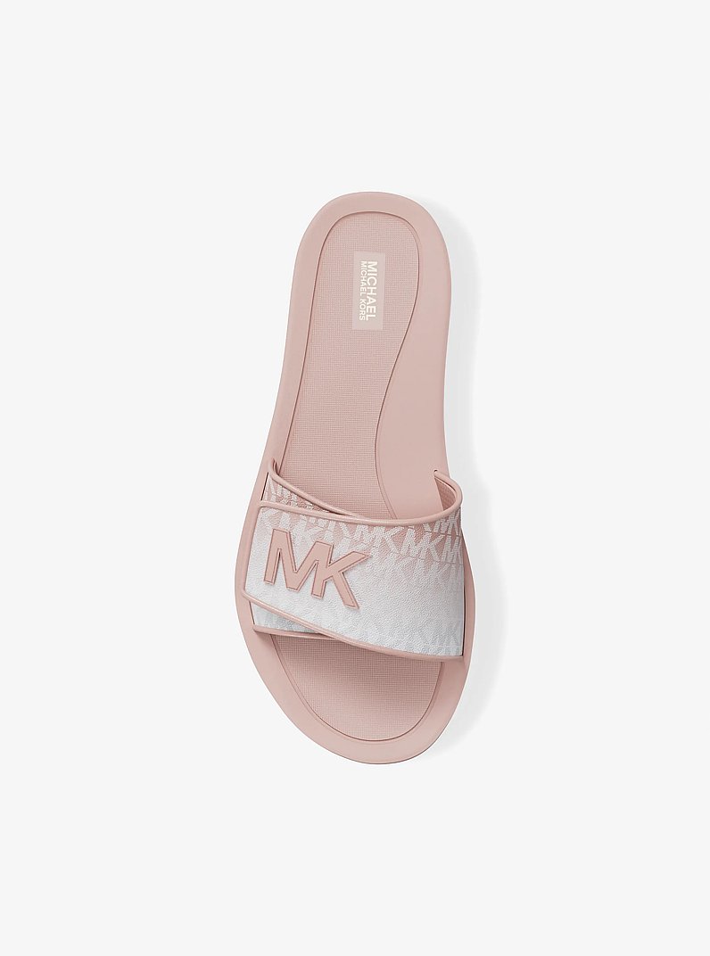 Palmer Ombr&eacute; Signature Logo Slide Sandal in POWDER BLUSH | Michael Kors