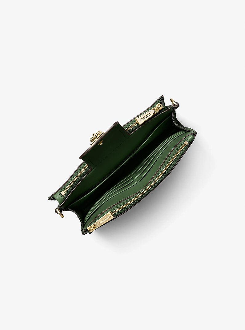 Borsa a tracolla Ruby piccola in pelle Saffiano in VERDE AMAZZONIA | Michael Kors