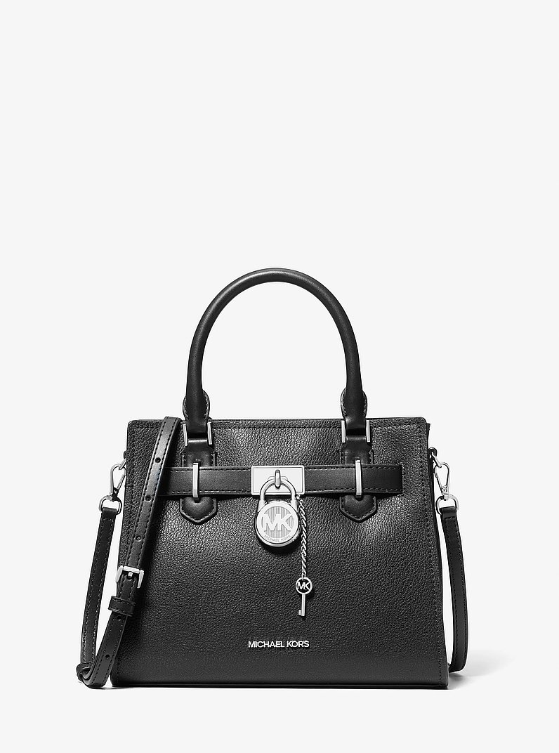 Landon Small Leather Satchel in BLACK | Michael Kors