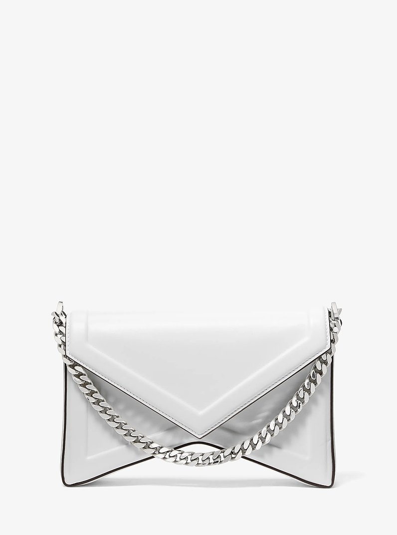 Bolso de hombro Manhatta de piel in BLANCO INTENSO | Michael Kors