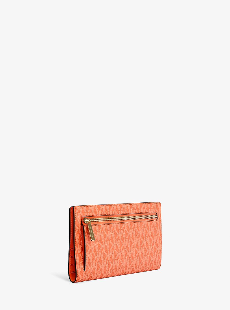 Carson Large Signature Logo Wallet in RED CLAY | Michael Kors