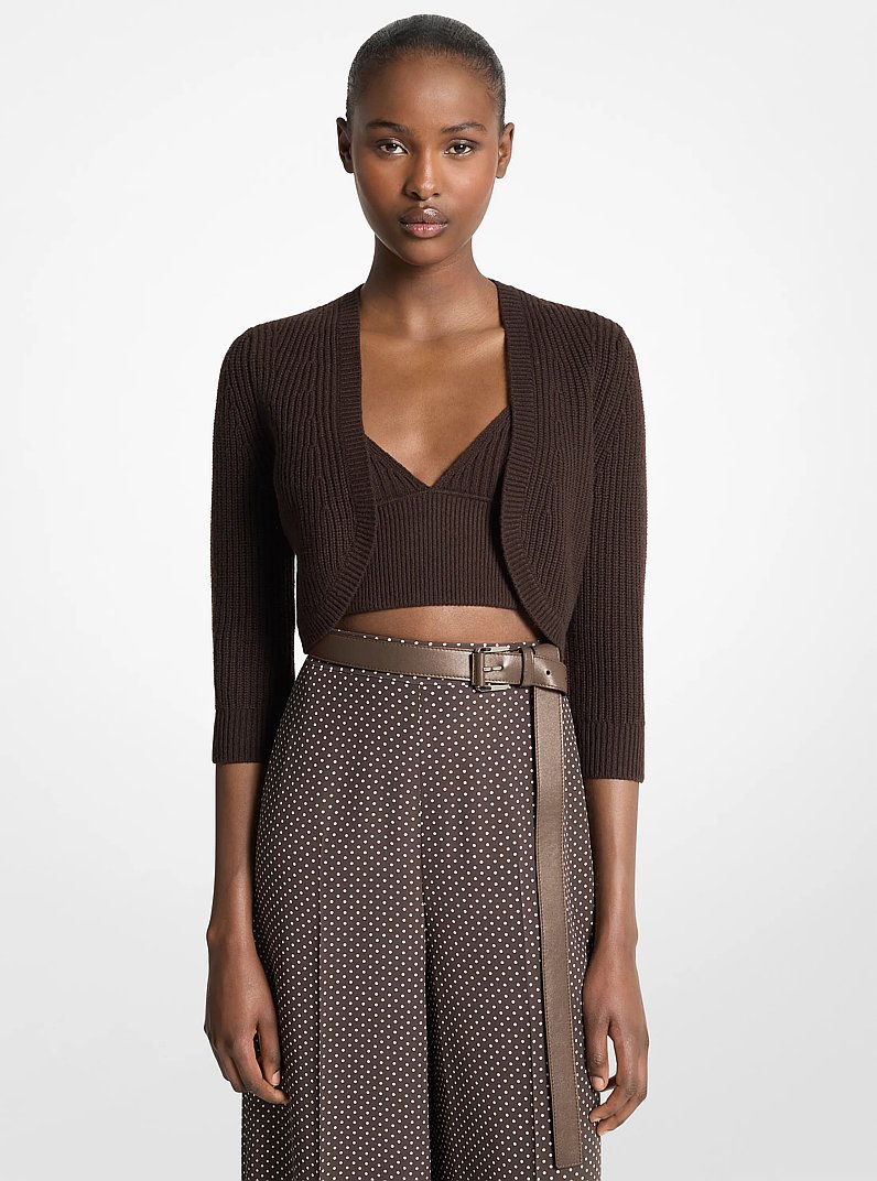 Bolero de cachemira in CHOCOLATE | Michael Kors