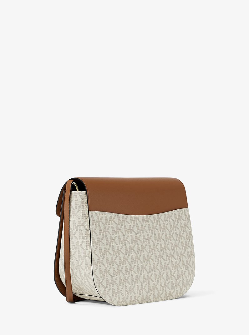 Emilia Small Signature Logo Saddle Crossbody Bag