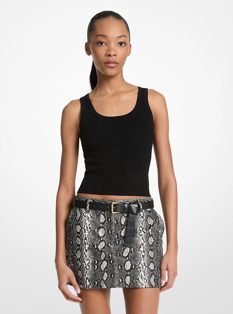 Minigonna in pelle stampa serpente in [3466] | Michael Kors