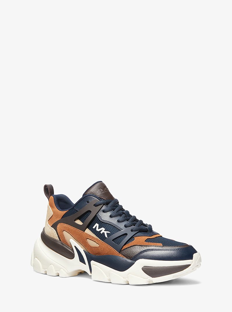 Nick Suede and Mesh Trainer in NAVY MULTI | Michael Kors