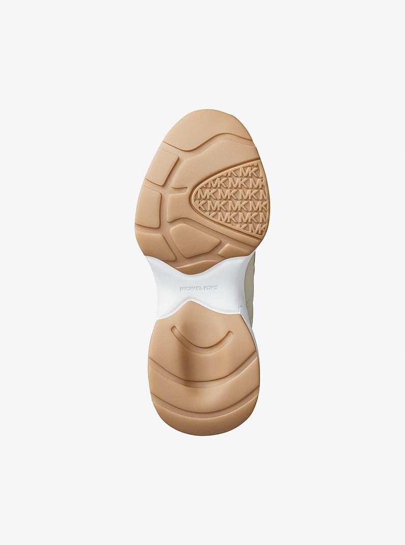 Kaia Signature Logo Trainer in VANILLA COMBO | Michael Kors