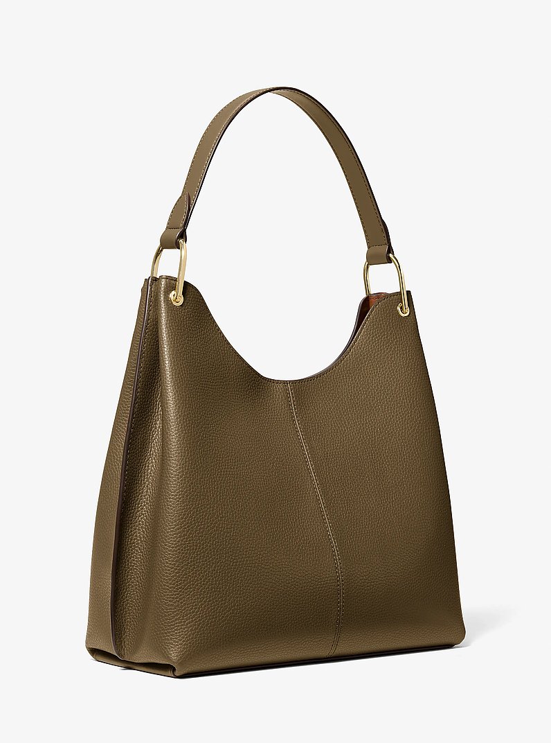 Bolso hobo de hombro Joan grande de piel granulada in LODEN | Michael Kors