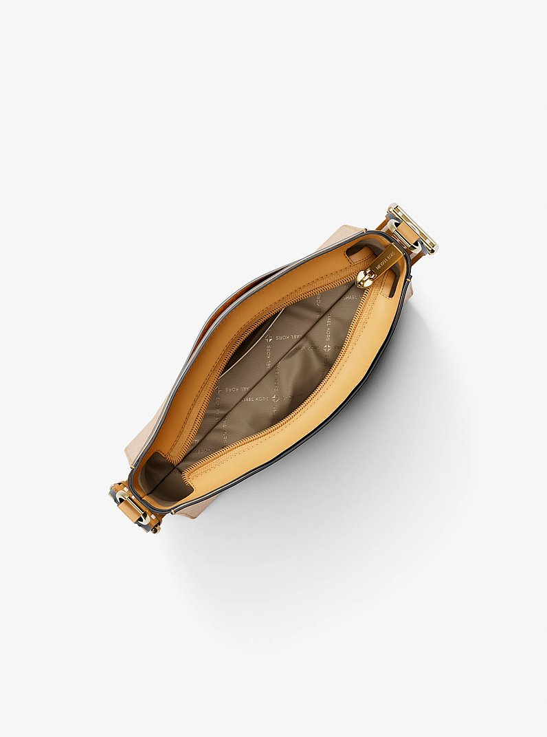 Jet Set Small Signature Logo Crossbody Bag in HONEYWHEAT | Michael Kors
