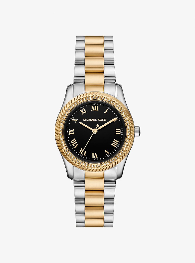 Mini Lexington Pav&eacute; Two-Tone Watch  in TWO TONE | Michael Kors
