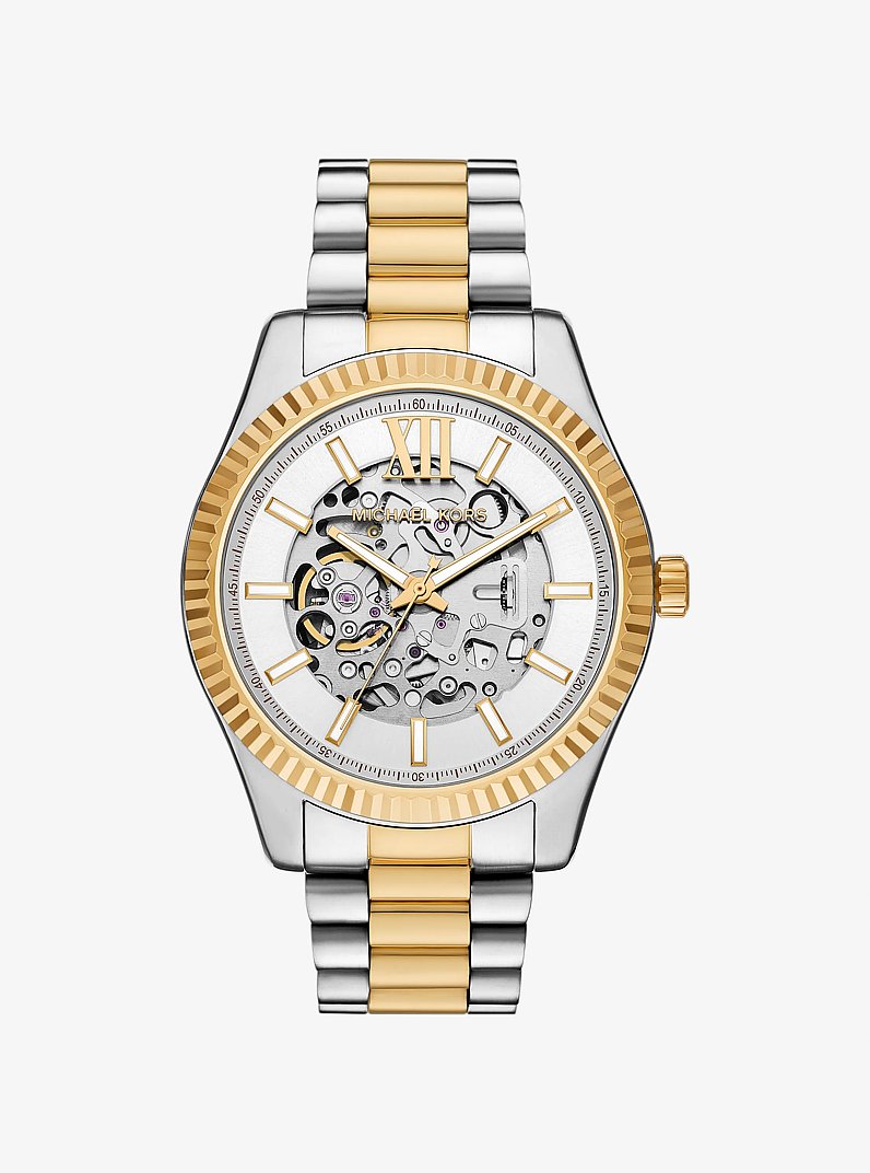 Oversized Lexington Two-Tone Watch in TWO TONE | Michael Kors
