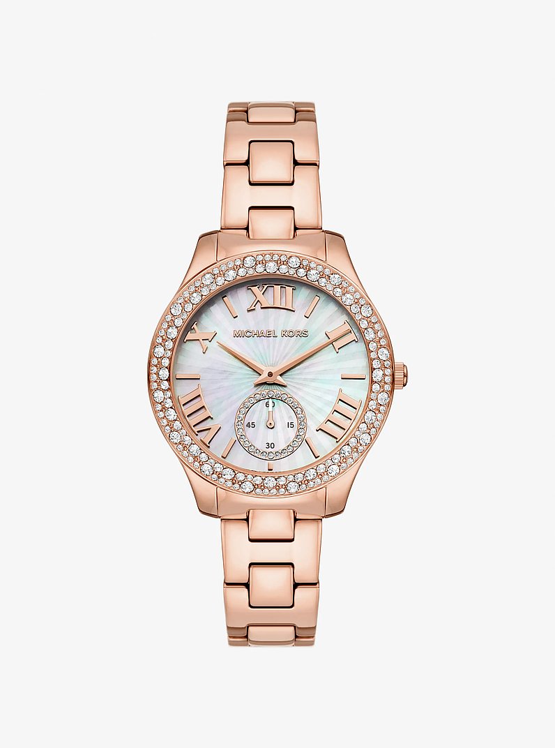 Liliane Pav&eacute; Rose Gold-Tone Watch in ROSE GOLD | Michael Kors