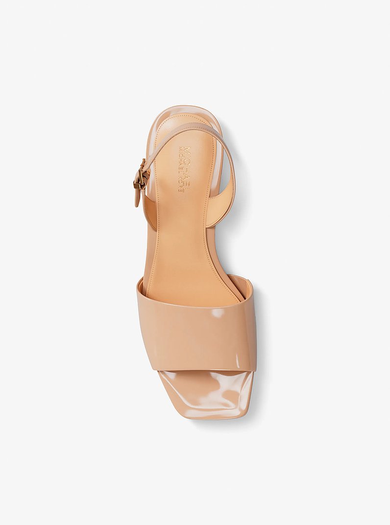 Merrie Patent Kitten Heel Sandal in LIGHT BLUSH | Michael Kors