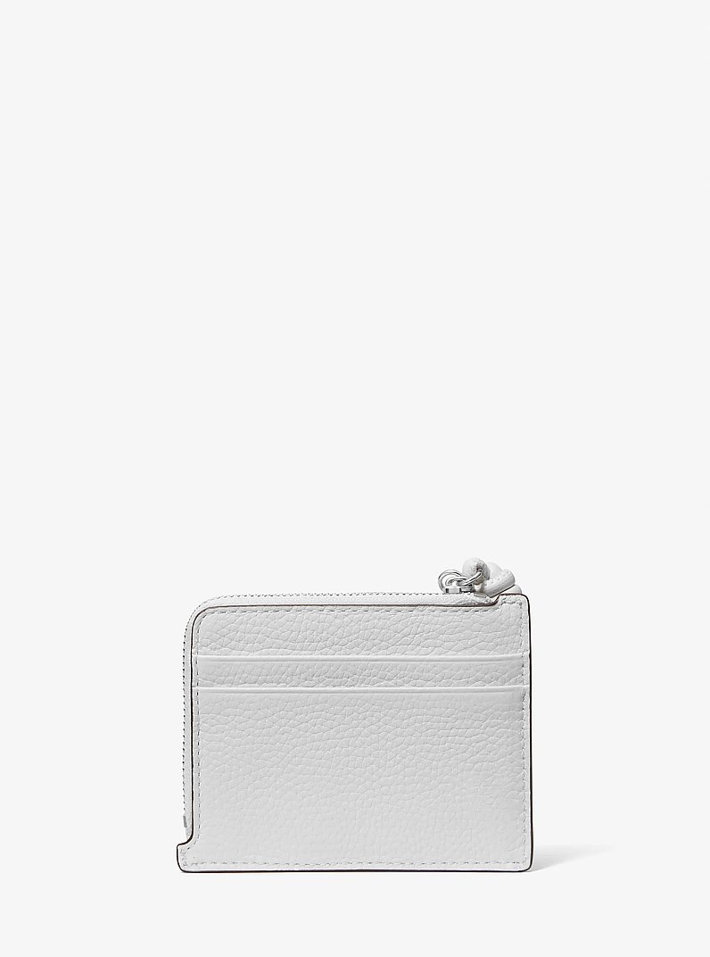 Kartenetui Jet Set Small aus gekrispeltem Leder mit Handschlaufe in OPTIC WHITE | Michael Kors