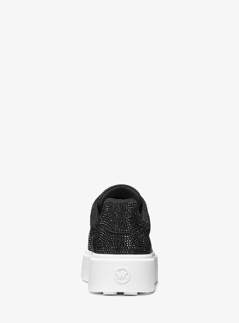 Romey Embellished Platform Sneaker in BLACK | Michael Kors