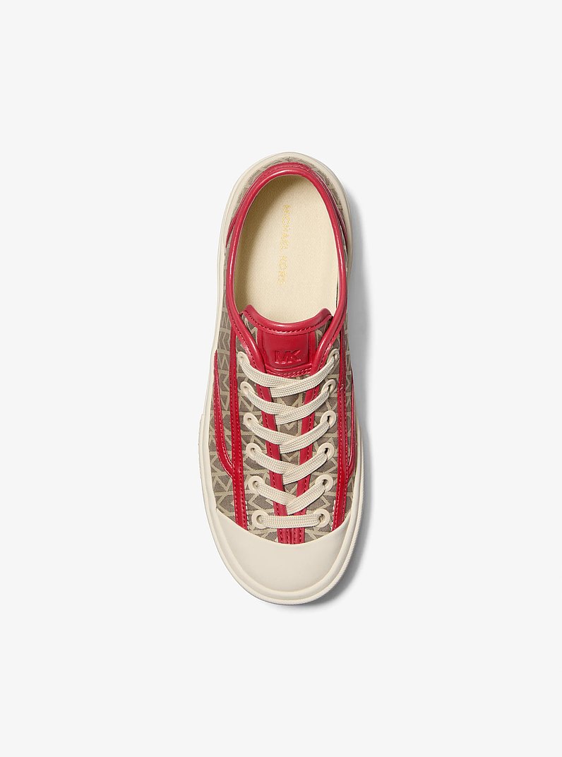 Sneaker Jude con logo jacquard MK2000 in CREMISI MULTI | Michael Kors