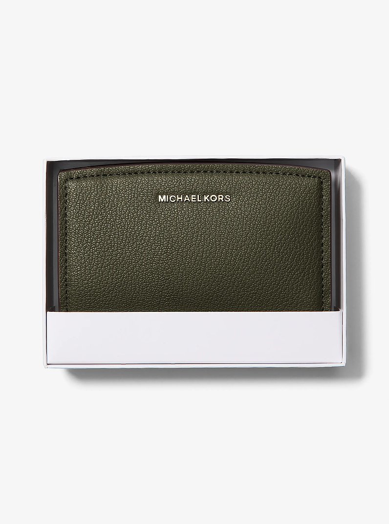 Bryant Medium Pebbled Leather Wallet in IVY | Michael Kors