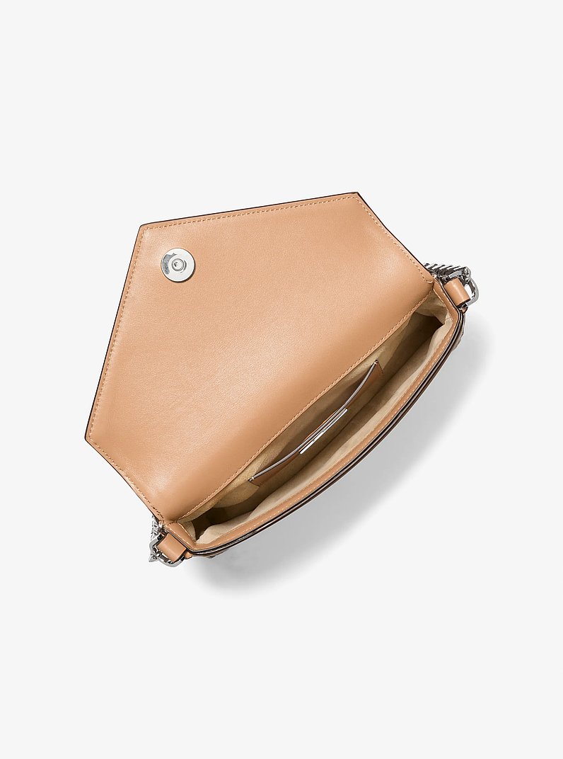 Manhatta Leather Shoulder Bag in SUNTAN | Michael Kors