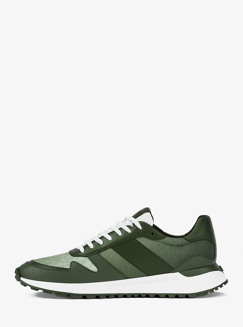 MICHAEL Kors Dax Trainer Leather and Mesh 44S5DAFS4SNEW size 8 green MICHAEL Michael Kors | Shoes | Michael Kors Dax Trainer  main image 4