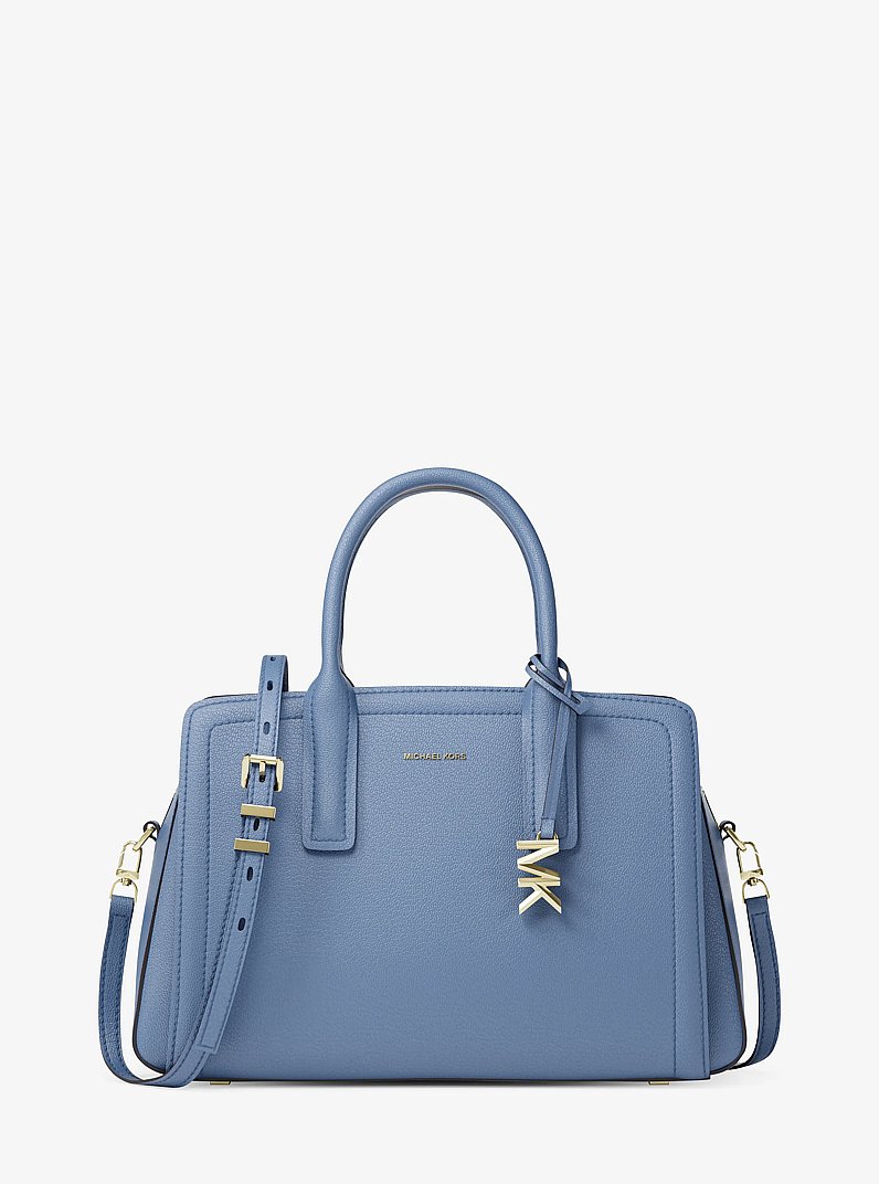 Laila Medium Leather Satchel in FRENCH BLUE | Michael Kors
