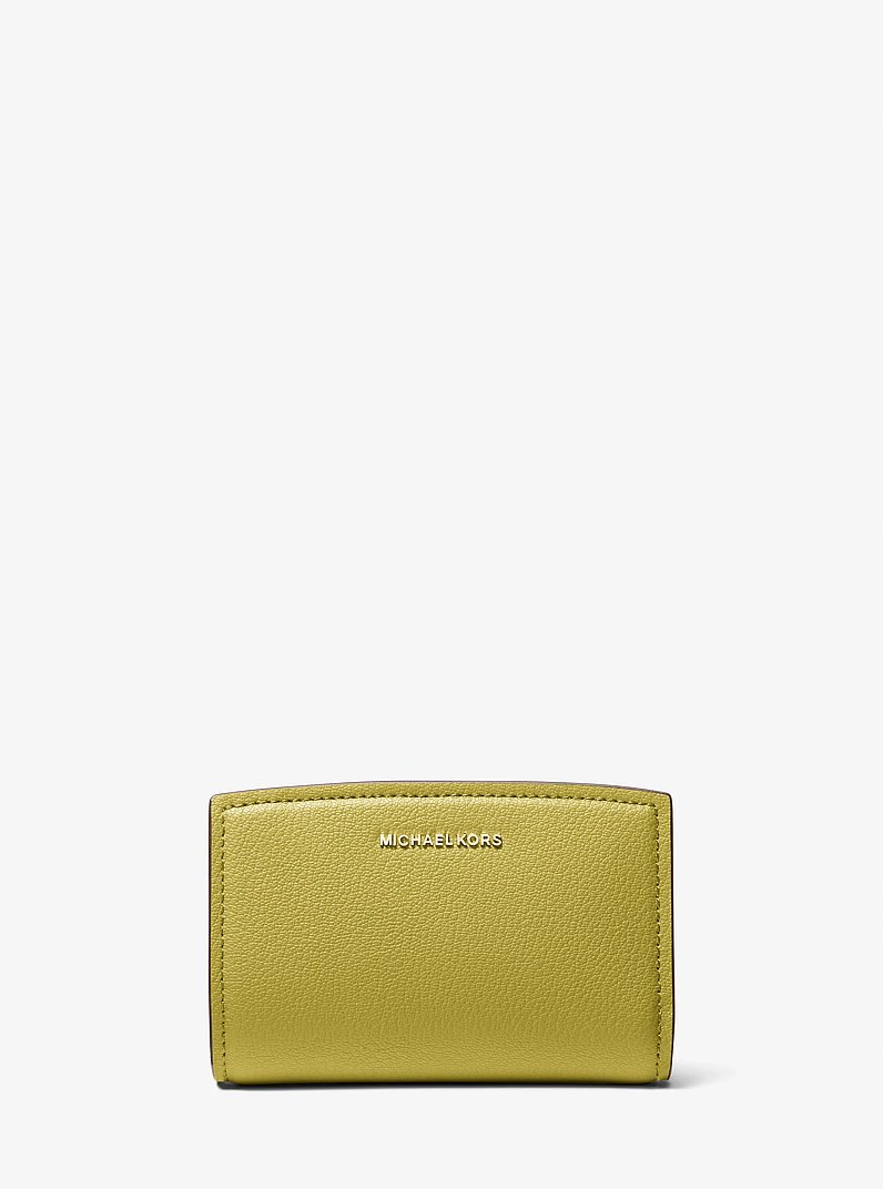 Bryant Medium Pebbled Leather Wallet in APPLE | Michael Kors