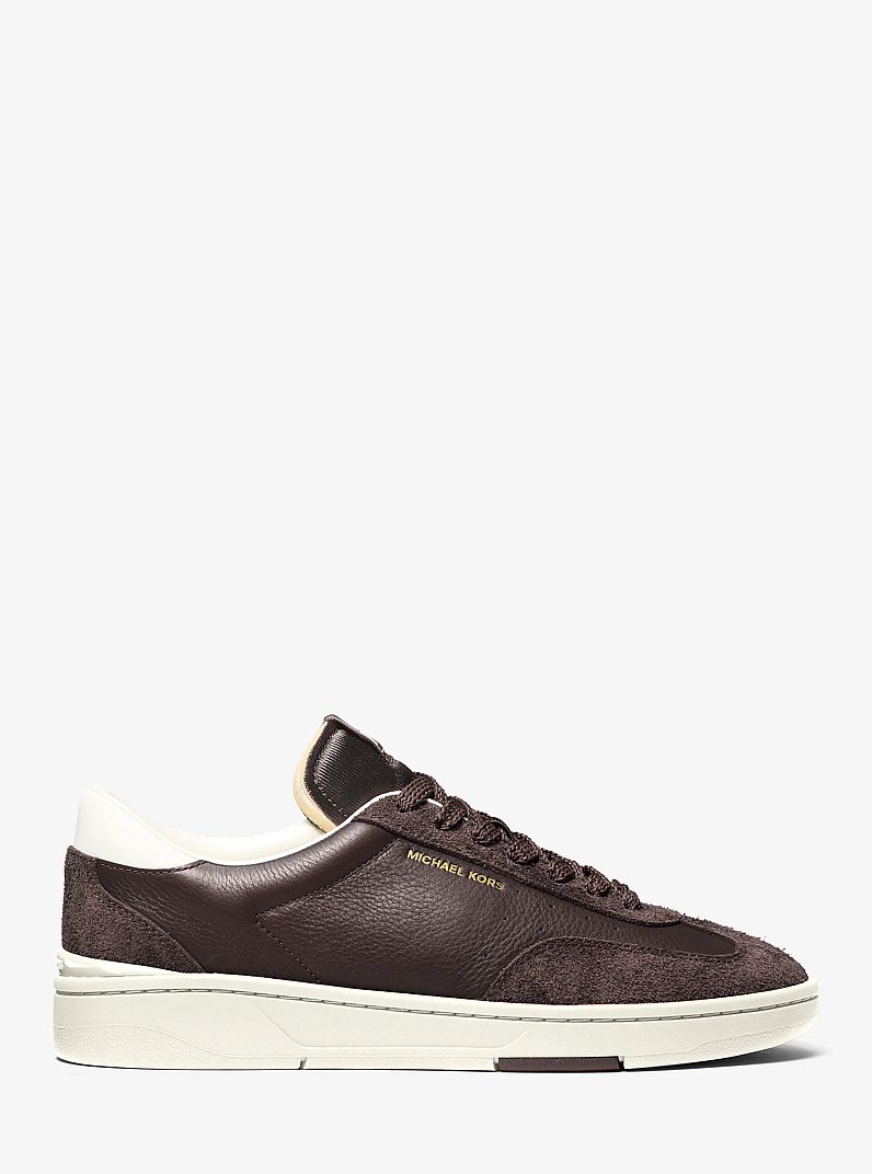 Zapatilla Wilton de piel y gamuza in CHOCOLATE | Michael Kors