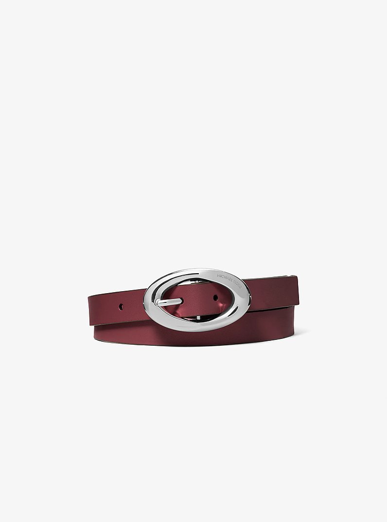 Cintur&oacute;n de piel in GUINDA | Michael Kors