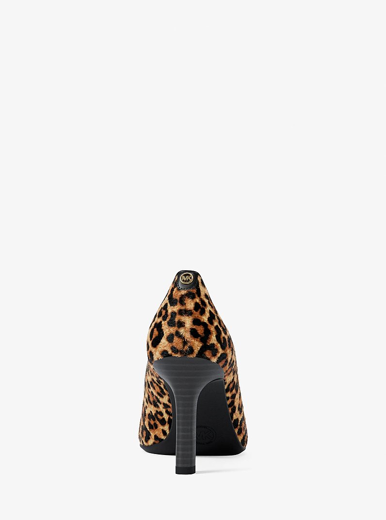 Willa Flex Leopard Print Calf Hair Pump in DK CAMEL MLT | Michael Kors