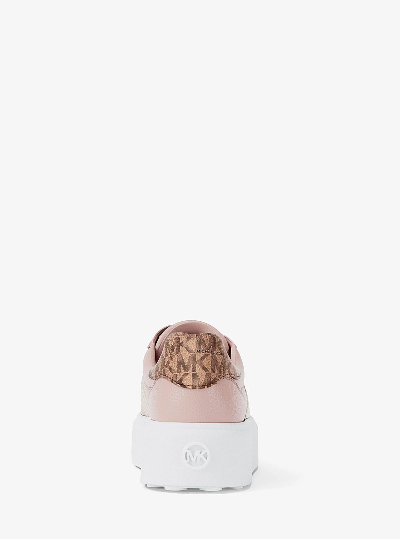 Romey Signature Logo Stripe Platform Sneaker in POWDER BLUSH | Michael Kors