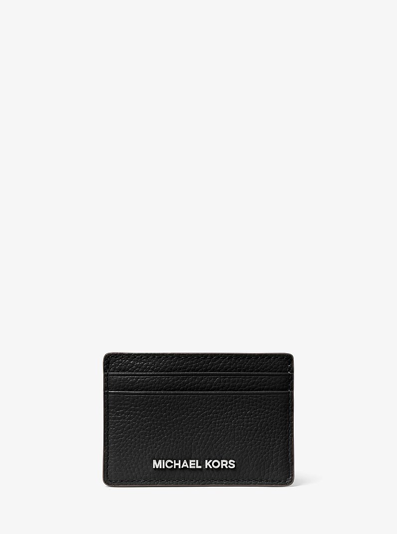 Tarjetero de piel granulada in NEGRO | Michael Kors