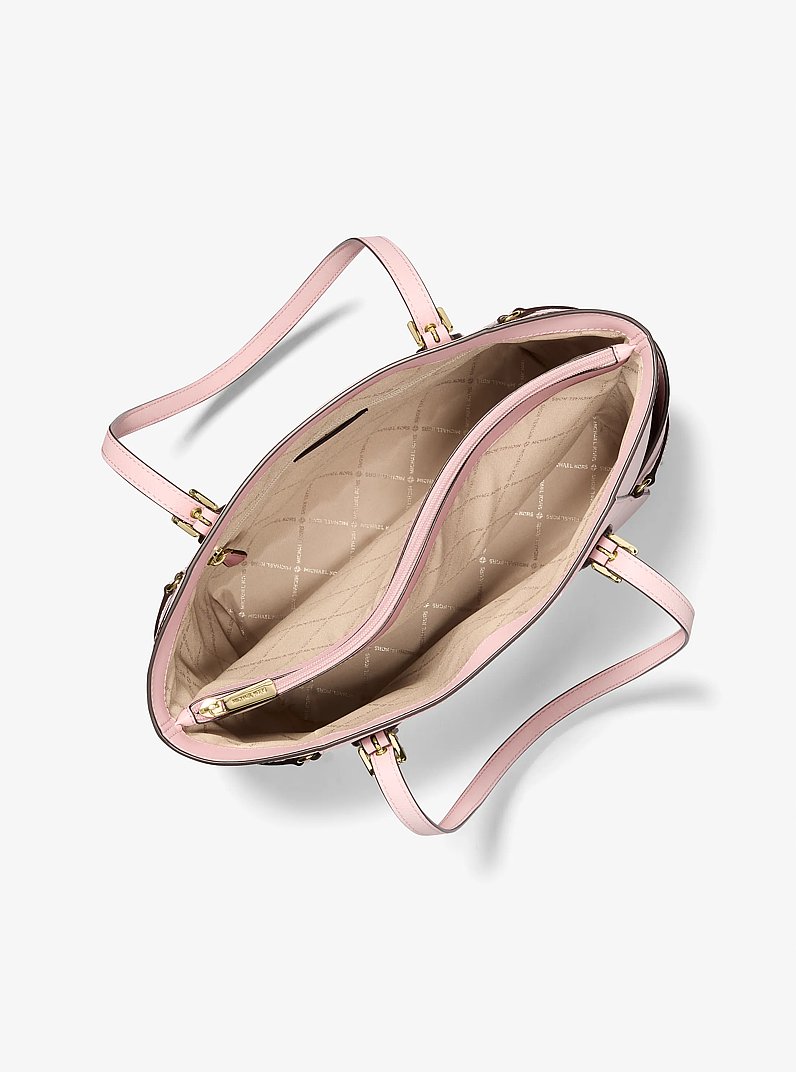 Voyager Large Saffiano Leather Tote Bag in POWDER BLUSH | Michael Kors