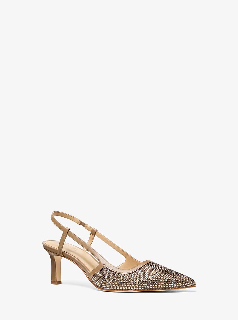 Alora Suede Slingback Pump in HUSK | Michael Kors