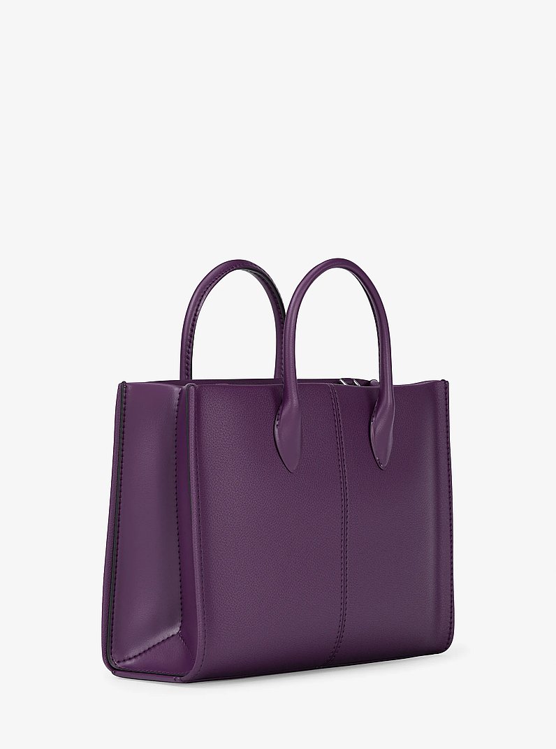 Bolso tote Mirella mediano de piel granulada in MORADO | Michael Kors
