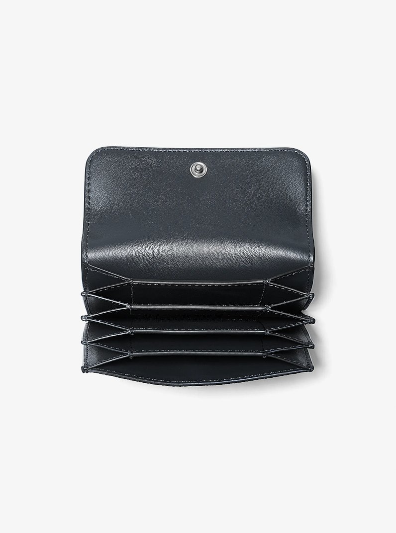 Porte-cartes Cooper &agrave; logo et &agrave; goussets accord&eacute;on in AMIRAL/BLEU P&Acirc;LE | Michael Kors